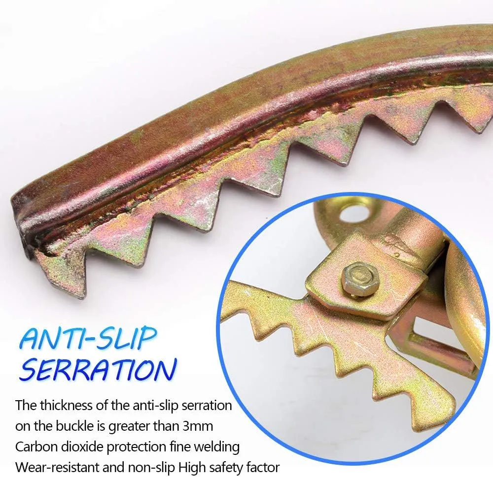 Pole Climbing Spikes, Tree Climbing Gear with Safe Belt, Adjustable Tree Climbing Spikes for Climbing Hunting Observation Picking
