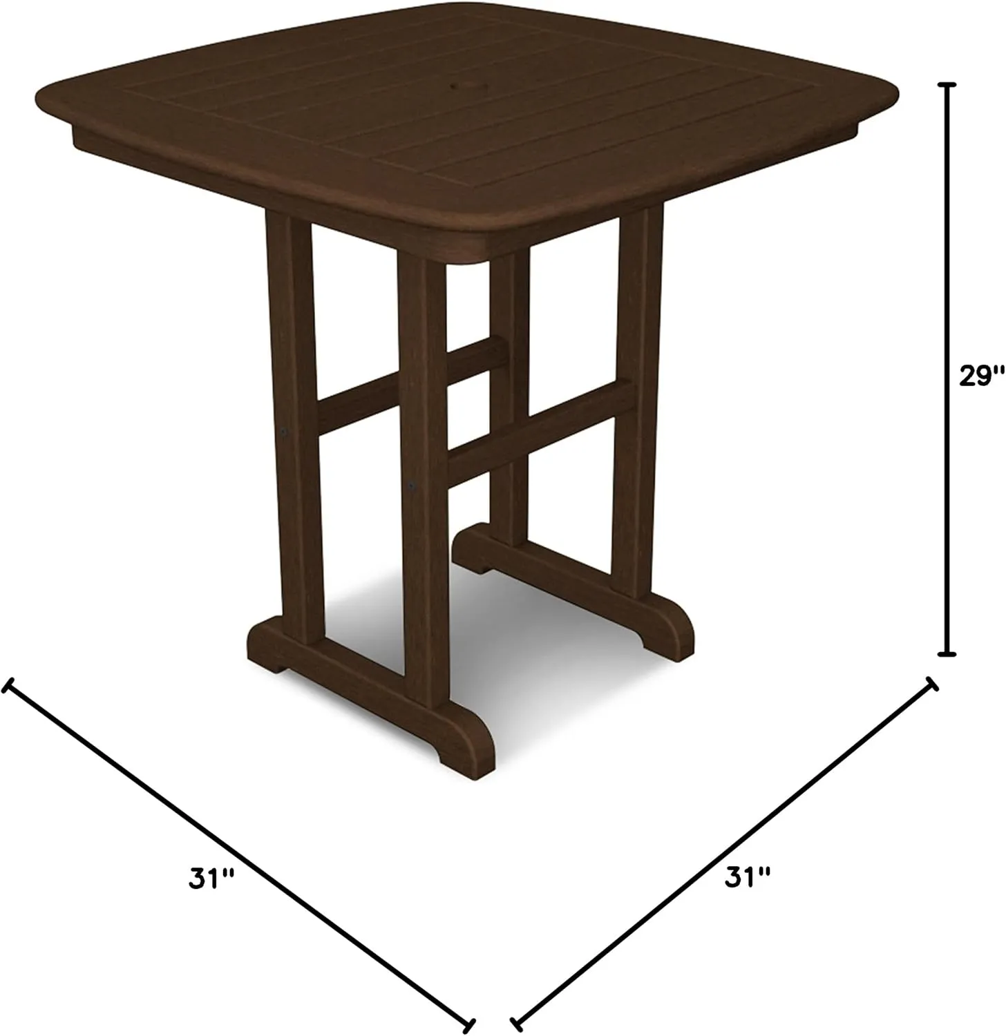 POLYWOOD® Nautical Dining Table, Mahogany