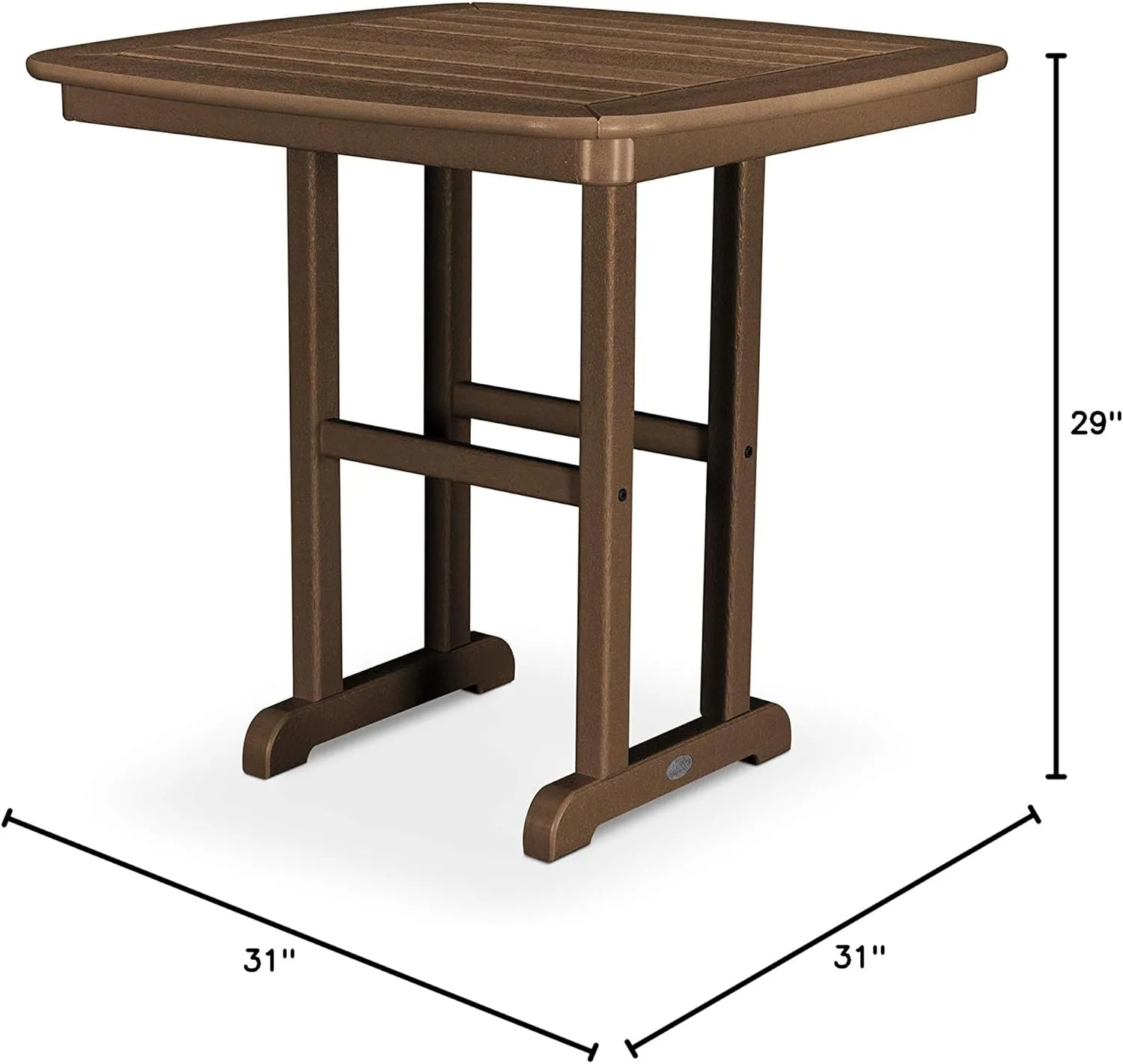 POLYWOOD® Nautical Dining Table, Teak