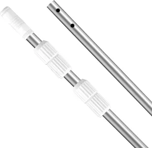 Pool Pole, Professional 12 FT Thicken Pool Pole Telescopic, Pool Cleaning Pole, Adjustable 3 Piece Telescopic Pole, Swimming Pool Cleaning Pole, Strong Lock & Grip