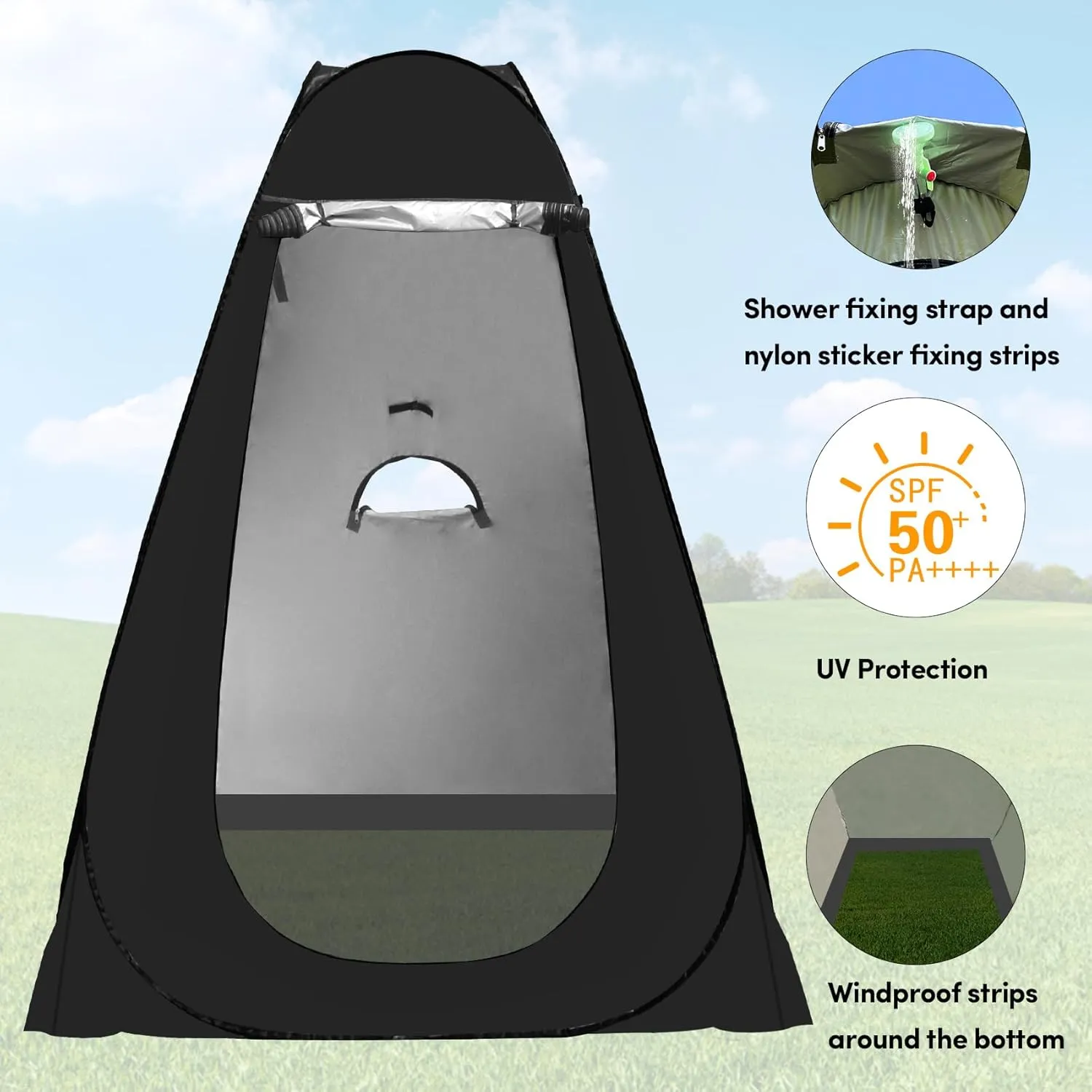 Pop Up Privacy Tent Shower Tent Changing Tent Portable Outdoor Camping Bathroom Toilet Tent Changing Dressing Room Privacy Shelters Room for Hiking and Beach Sun Shelter Picnic Fishing- Waterproof