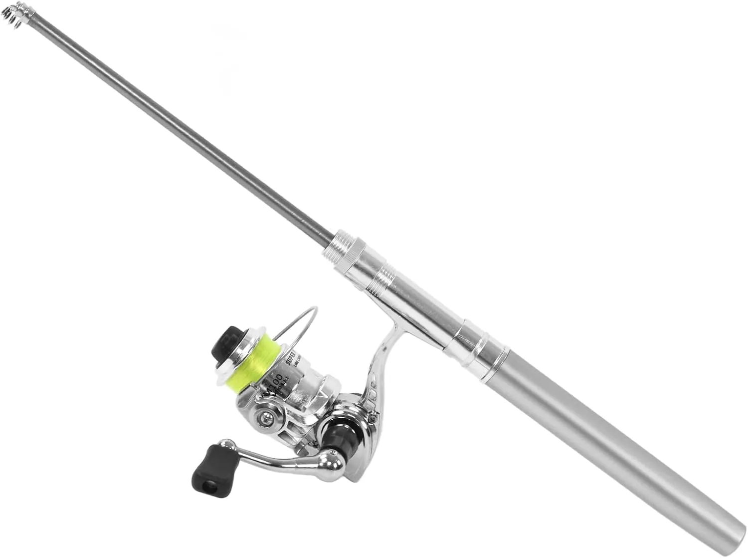 Portable Pen Shape Fishing Rod, Mini Pocket Collapsible Fishing Pole Kit Spinning Fishing Gear Organizer Pole Telescopic Fishing Rod