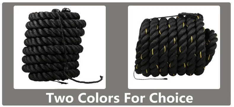 Premium Battle Rope – 9M/12M/15M Fitness Crossfit Ropes for Strength & Power Training – Heavy Duty Workout Ropes for Gym, Home, Bodybuilding, and Conditioning