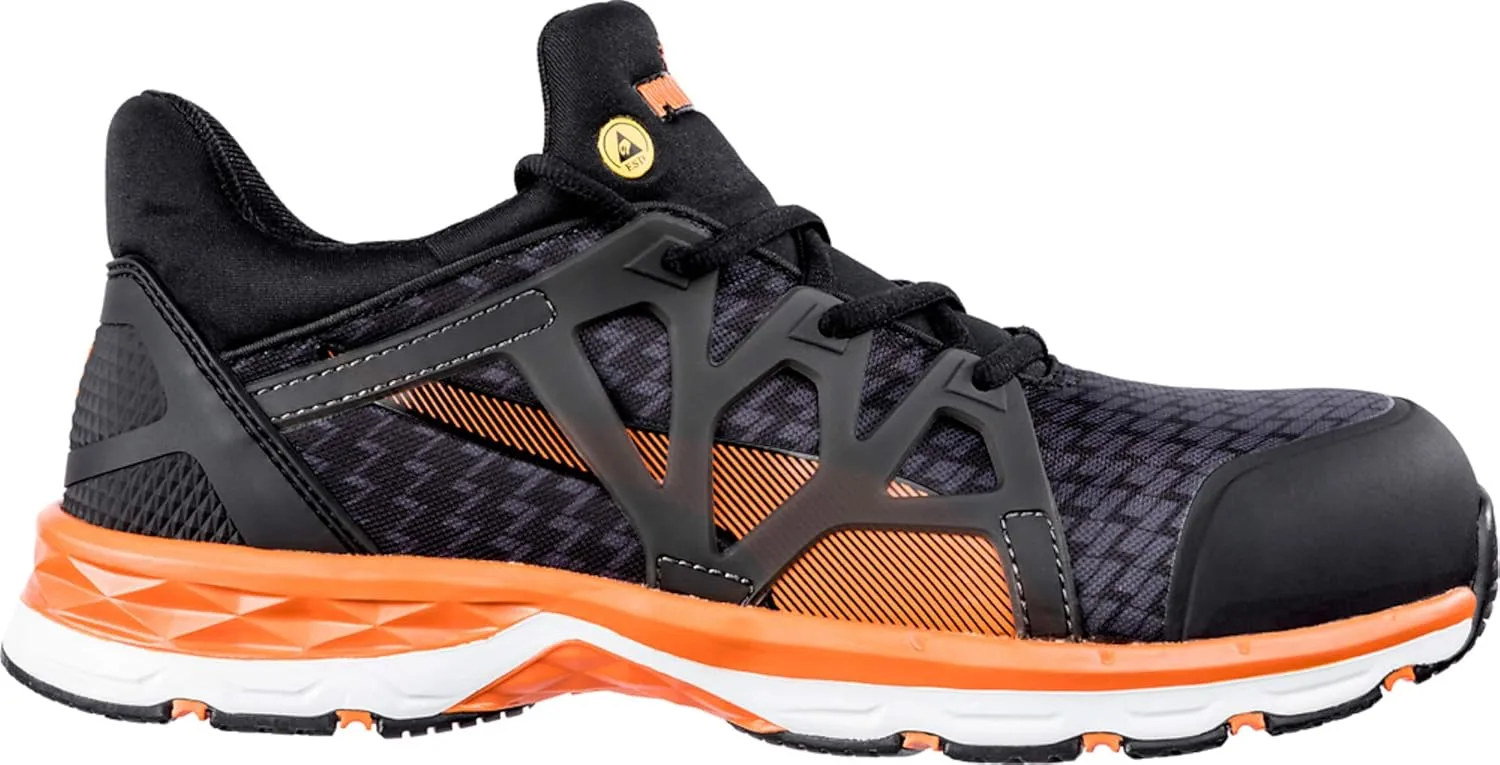 PUMA Men's Rush 20 Mid Industrial Shoe, Black-Orange, 12