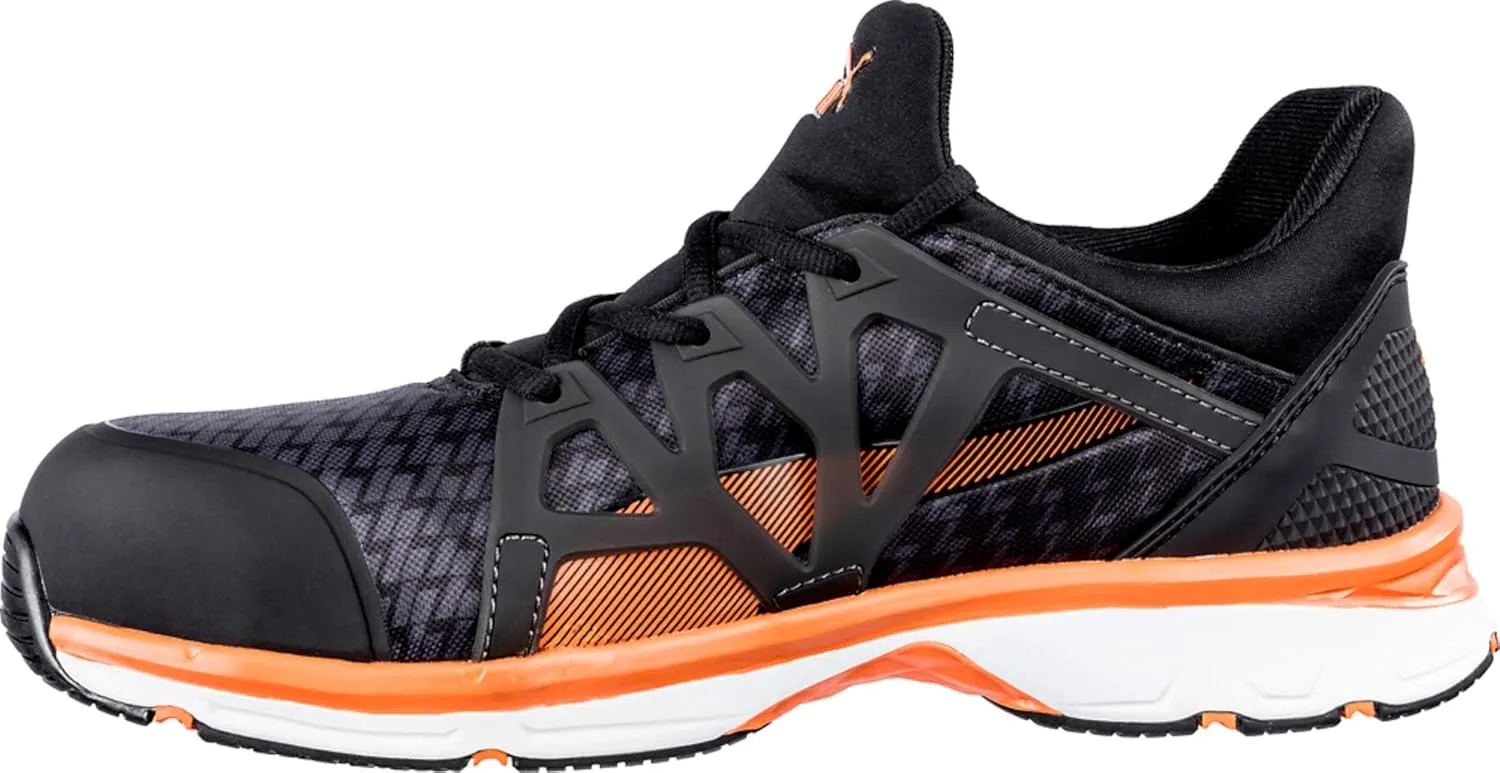 PUMA Men's Rush 20 Mid Industrial Shoe, Black-Orange, 12