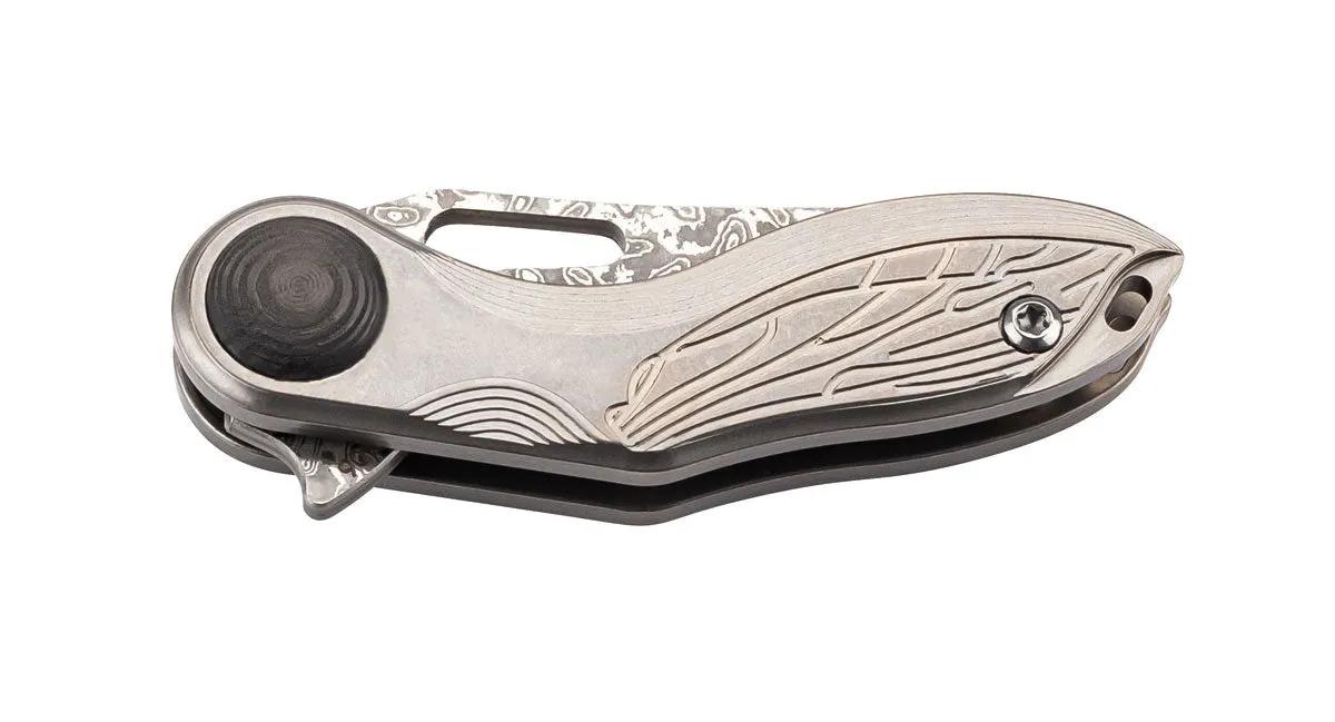 PUMA TEC mini one-hand knife, damascus