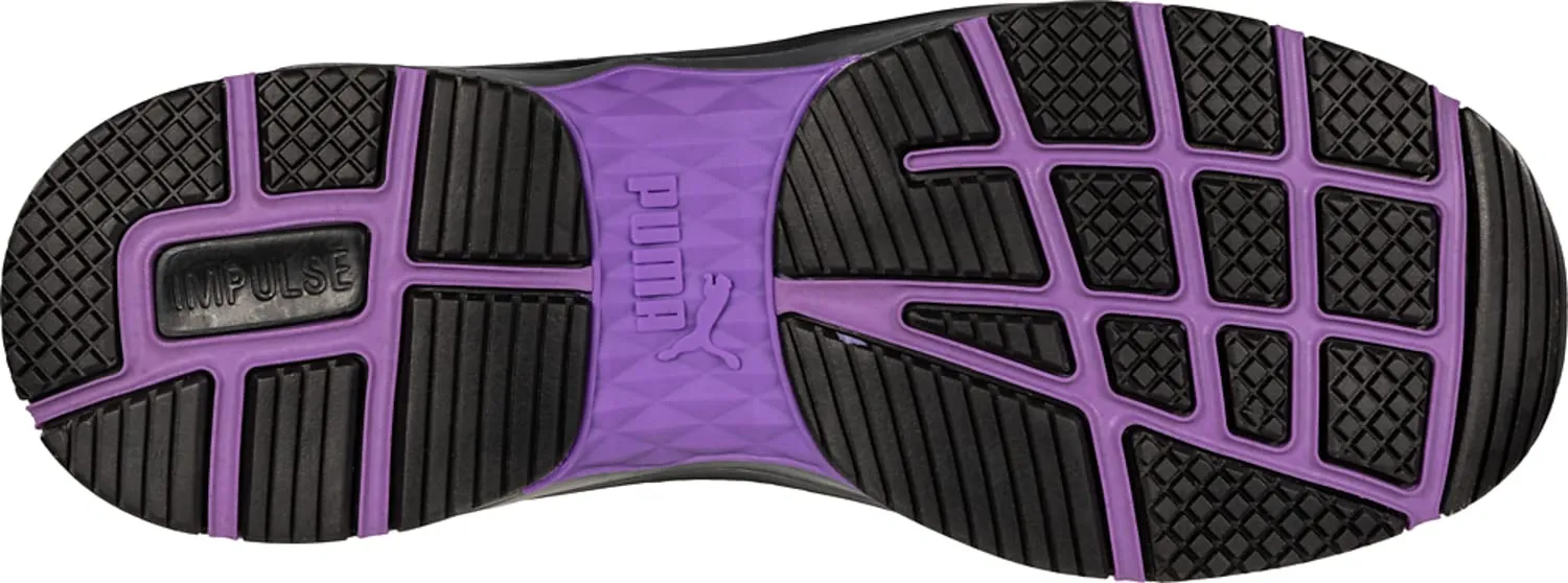 PUMA Women's Stepper Low Industrial Shoe, Black-Purple, 9