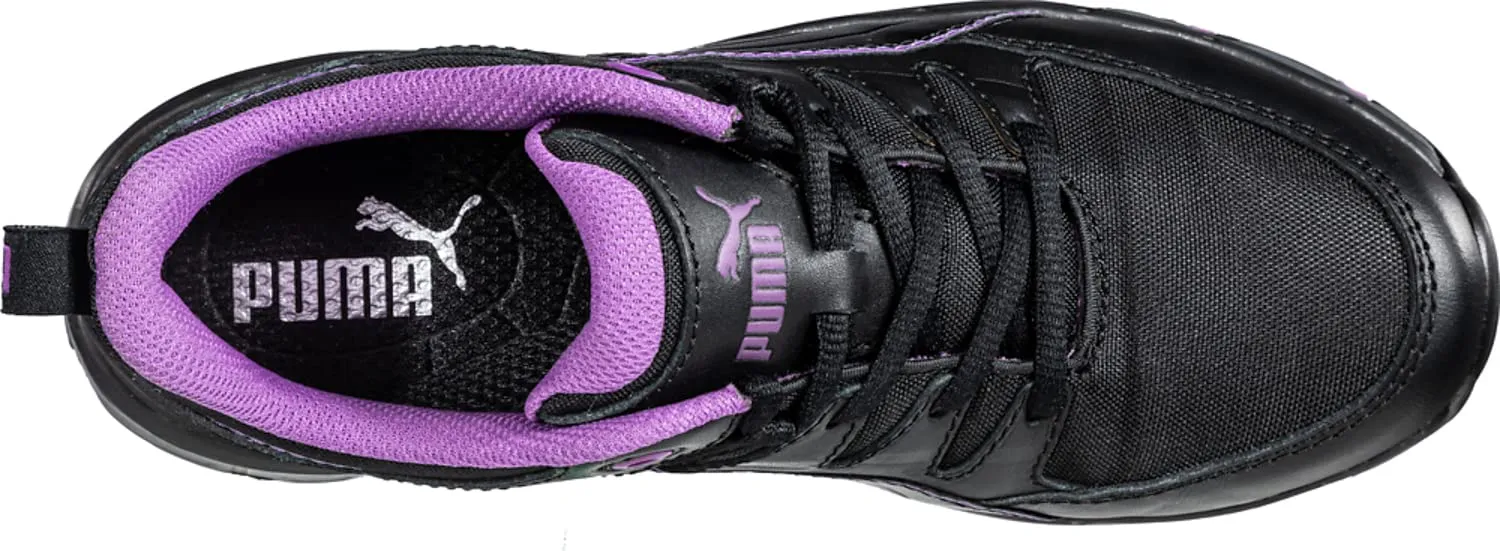 PUMA Women's Stepper Low Industrial Shoe, Black-Purple, 9