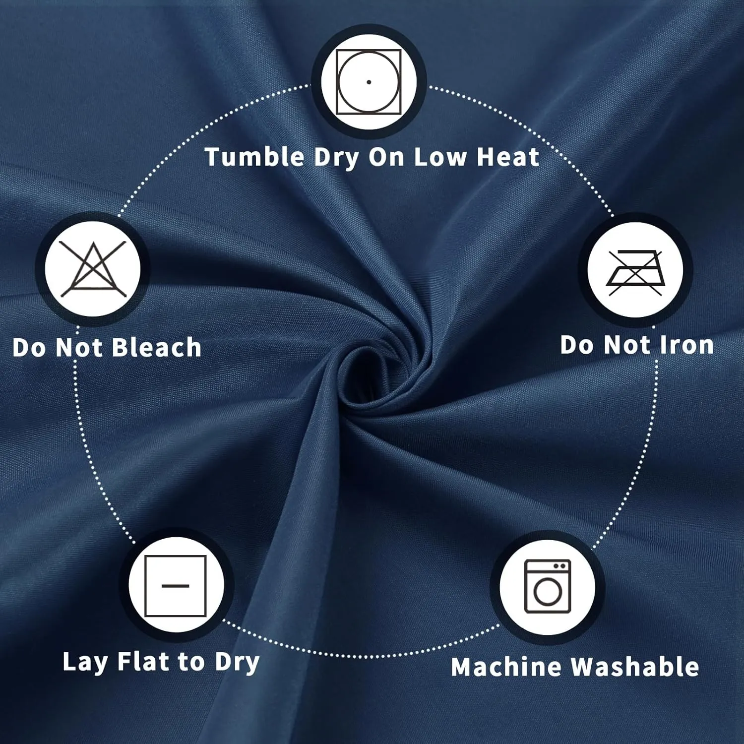 PureFit 6 Pack Navy Blue Table Cloth 60 x 126 Inch, Stain and Wrinkle Resistant Table Linen for 6 Ft Rectangle Table, Polyester Table Covers for Dining Table, Wedding, Party, Banquet and Camping