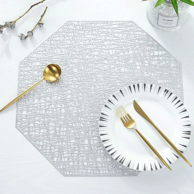 PVC Heat-Resistant Hollow Placemats for Dining