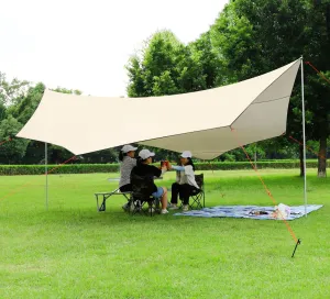R2Depot Camping Sun Shelters UV Protection, Waterproof, 8 People Beach Tent with Multi-Purpose Travel Bag (Octagon 16.5 x 16.5ft)