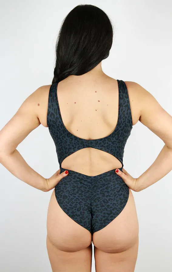 Rarr Carbon Animal Twisty Leotard Bodysuit