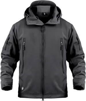 ReFire Gear Men's Army Special Ops Military Tactical Jacket Softshell Fleece Hooded Outdoor Coat