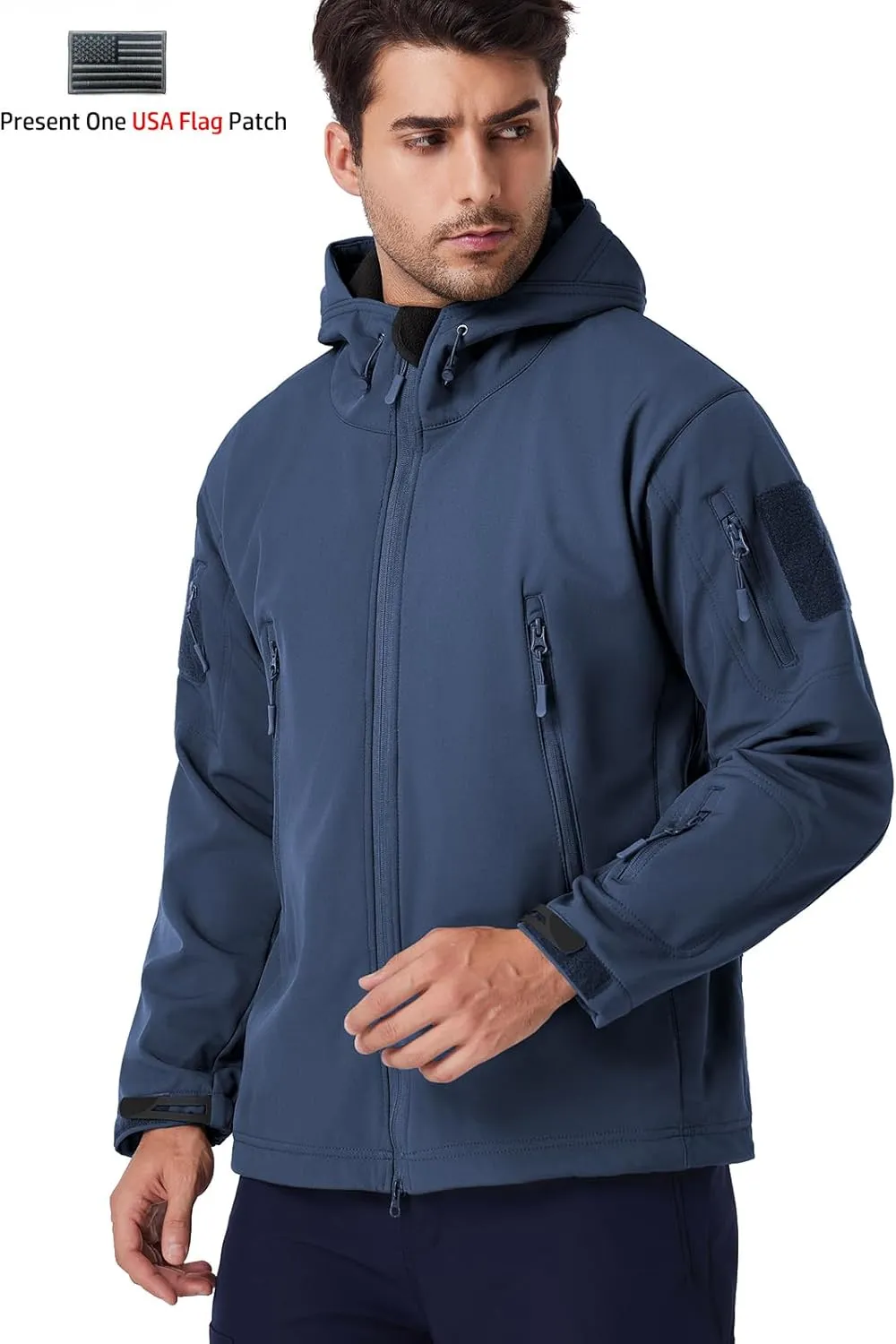 ReFire Gear Men's Army Special Ops Military Tactical Jacket Softshell Fleece Hooded Outdoor Coat