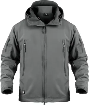 ReFire Gear Men's Army Special Ops Military Tactical Jacket Softshell Fleece Hooded Outdoor Coat