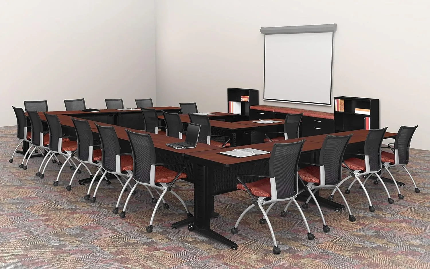 Regency Fusion 72" x 24" Training Table- Cherry