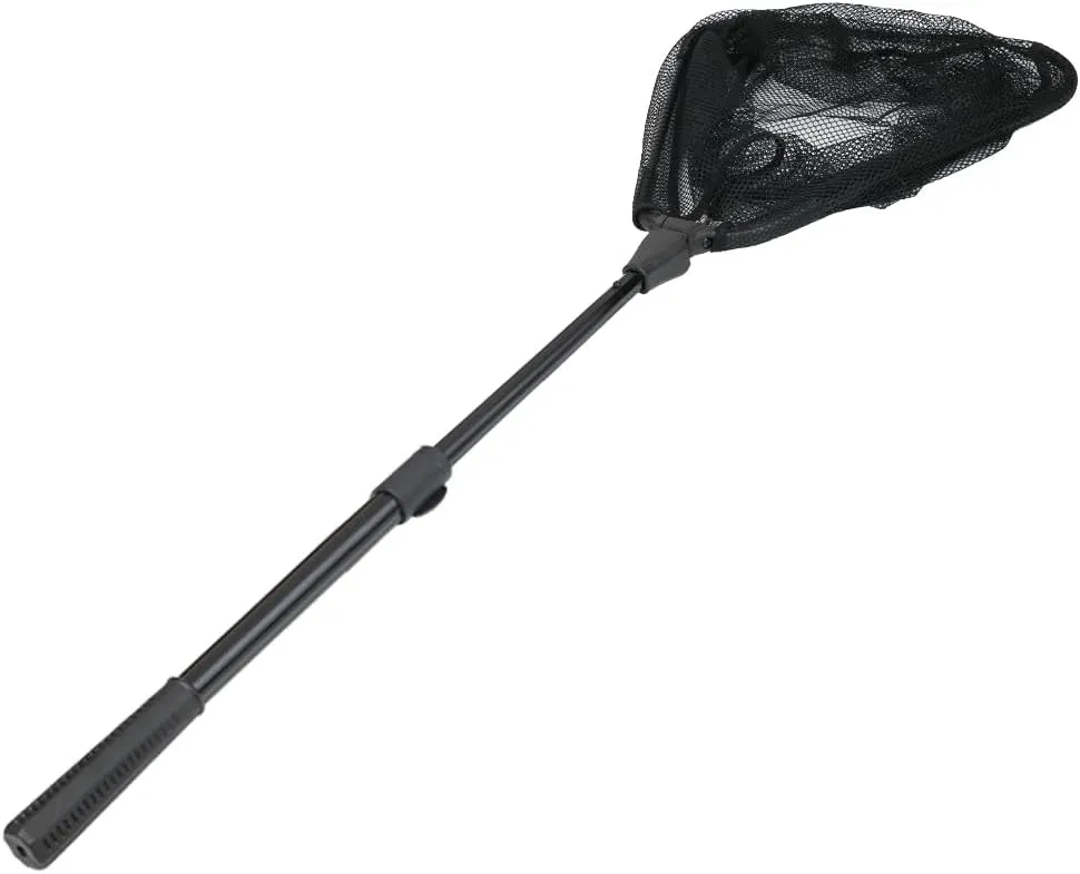 RESTCLOUD Fishing Landing Net with Telescoping Pole Handle, Fishing net Freshwater for Kids Men Women, Extend to 40-63 Inches