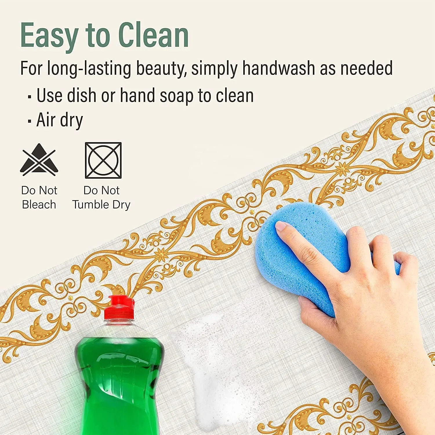 RIMONA'S Thermo Heat Resistant Table Runner and Trivet for Hot Dishes - Waterproof Hot Plates to Protect Table and Countertop - Kitchen & Dining 350F Heat Protector 40" - The Everyday Jute Lace