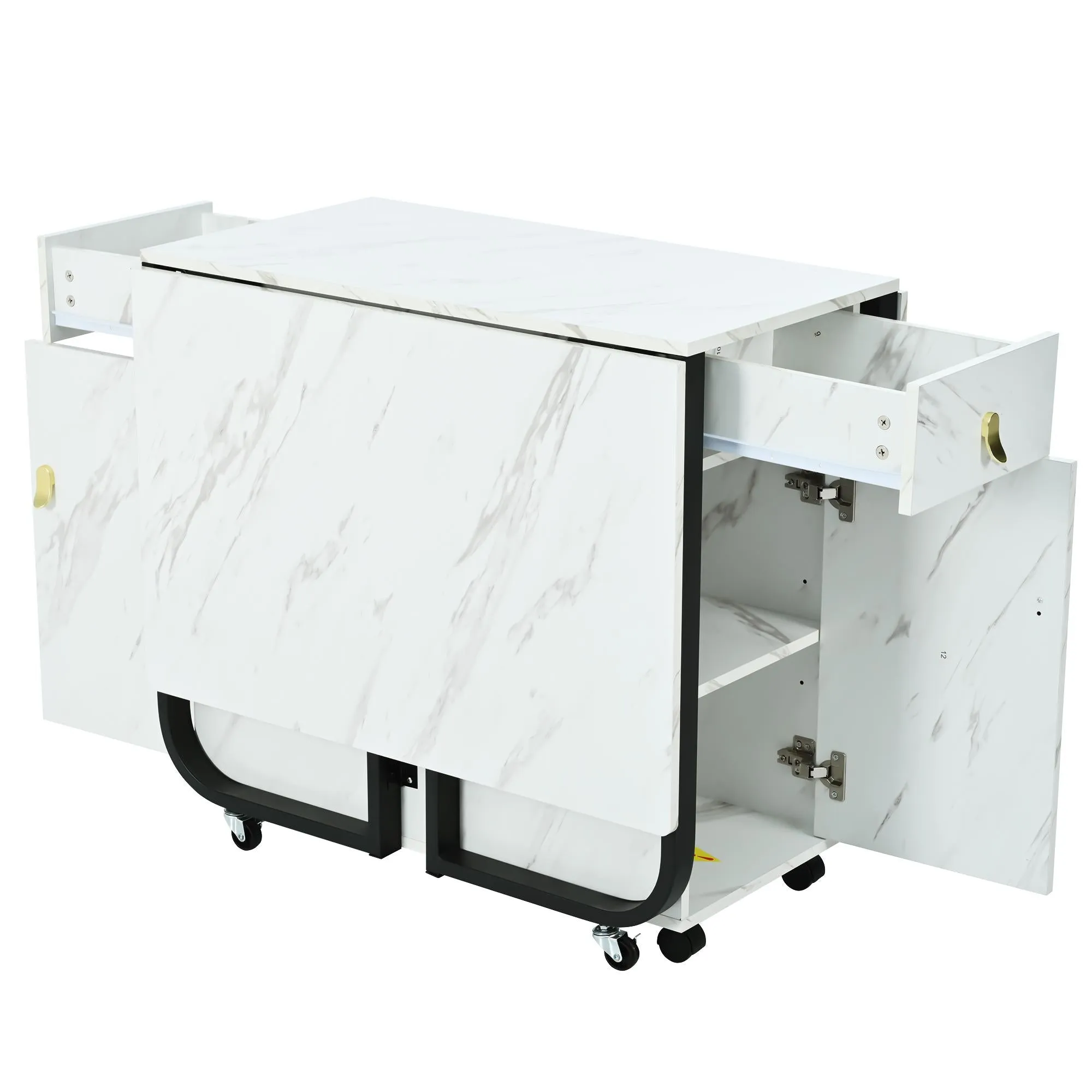 Rootz Foldable Dining Table - Convertible Table - Multi-Use Table - Elegant Design - 150cm x 80cm x 76cm