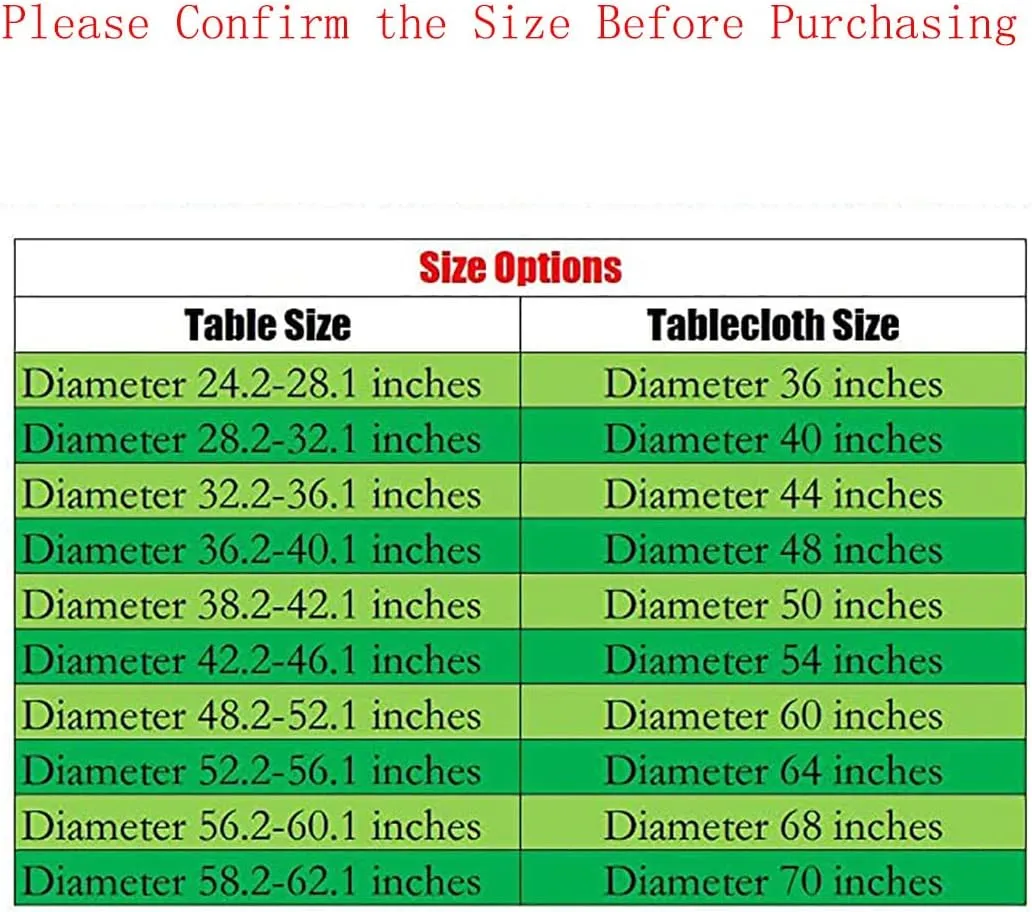 Round Reusable Decorative Table Cover Educational Learning Tool for Kitchen Dining Parties Buffet Wedding Round Table Cloth Abstract Fits up 38"-42" Diameter Tables Polychrome