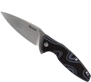 Ruike Small Pocket Folding Knife Tactical Knives Liner Lock 14C28N Stainless Steel Pocket Knives for men women gifts Belt Clip Sharp Cool Camping Hiking Work Knives Outdoor EDC Gear Tool P105