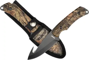 RUKO RUK0105, 3-1/4" 440A Stainlesss Steel Folding Blade Skinning Knife, WX-3D Camouflage