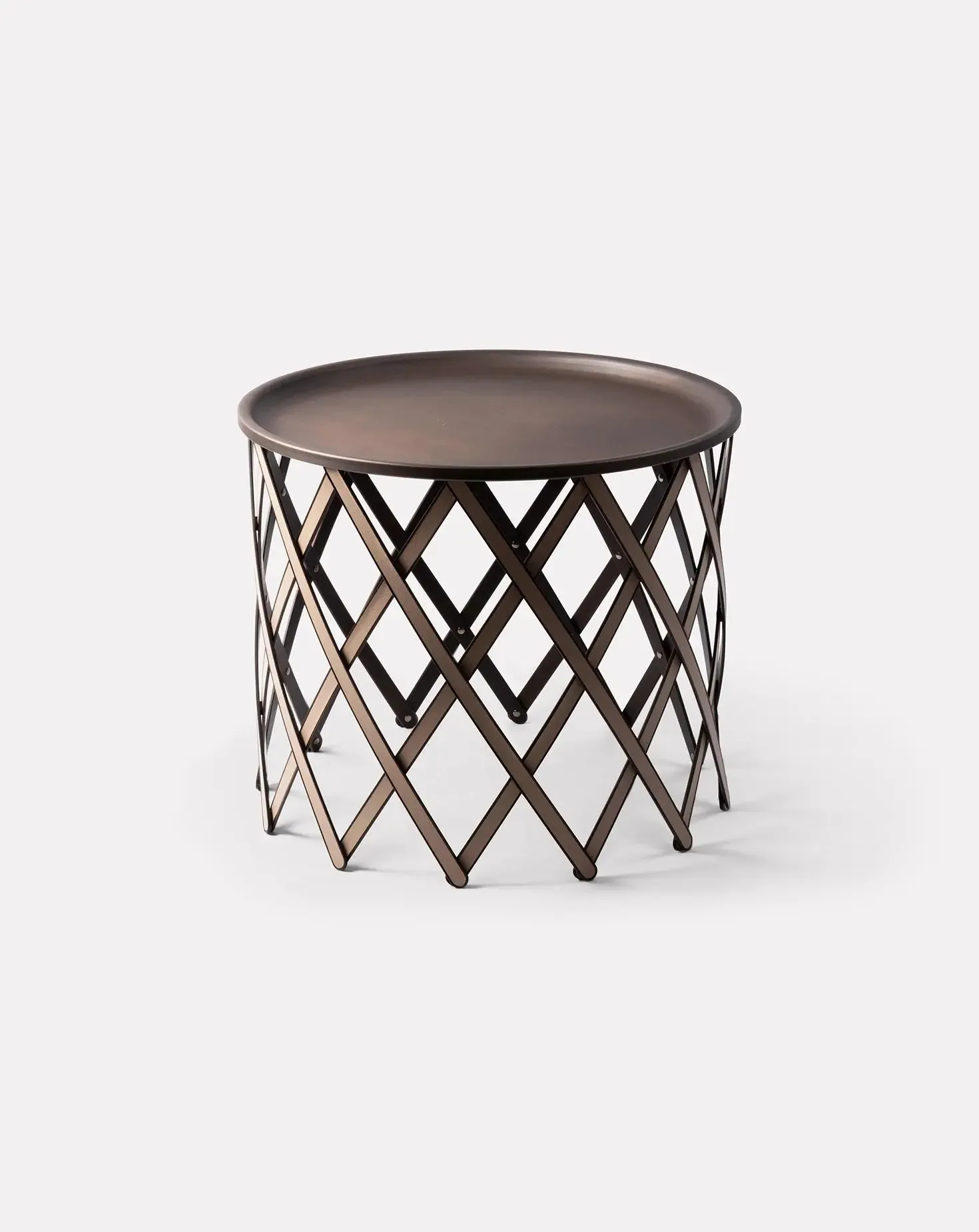 Safari Brown Leather Folding Table
