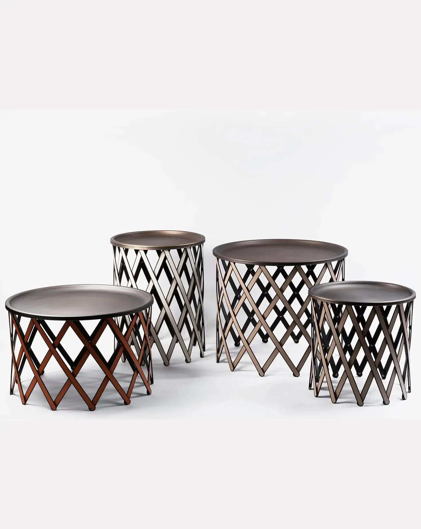 Safari Brown Leather Folding Table
