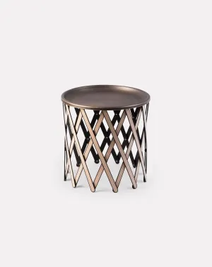Safari Brown Leather Folding Table