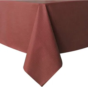 sancua 100% Waterproof Rectangle PVC Tablecloth - 52 x 70 Inch - Oil Proof Spill Proof Vinyl Table Cloth, Wipe Clean Table Cover for Dining Tables, Buffet Parties and Camping, Carmine Red