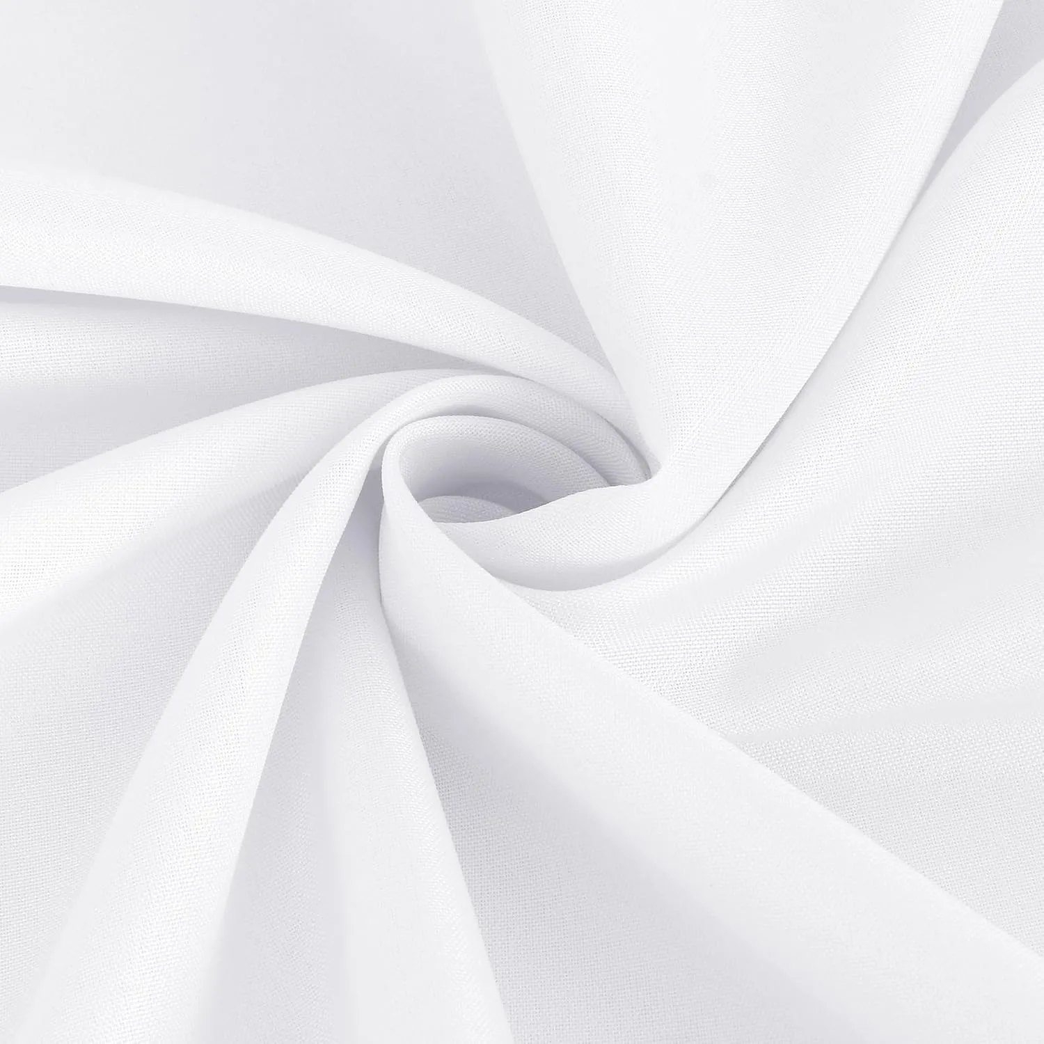 sancua 6 Pack Round Tablecloth 90 Inch White, Stain and Wrinkle Resistant Table Cloth - Washable Polyester Table Cover for Dining Tables, Buffet Parties and Camping