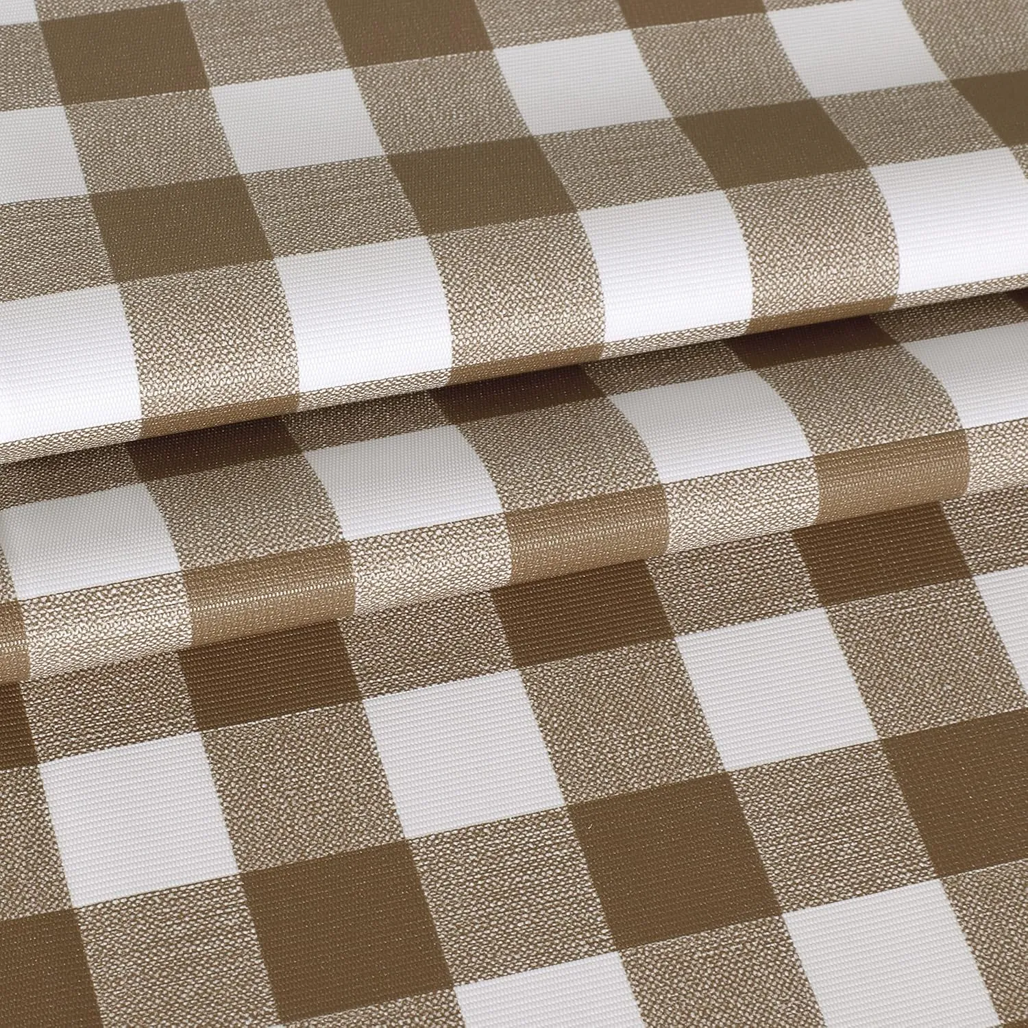 sancua Checkered Vinyl Rectangle Tablecloth, 60 x 84 Inch, 100% Waterproof Oil Proof Spill Proof PVC Table Cloth, Wipe Clean Table Cover for Dining Tables, Buffet Parties, Coffee and White