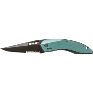 Schrade M.A.G.I.C. Assisted Opening Liner Lock Folding Knife Clip Point Blade Aluminum Handle