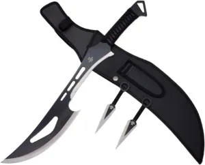 SILVER NINJA SWORD WITH KUNAI SET