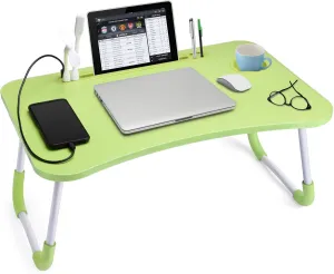 Slendor Laptop Desk Foldable Bed Table Folding Breakfast Tray Portable Lap Standing Desk Notebook Stand Reading Holder for Bed/Couch/Sofa/Floor