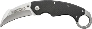 Smith & Wesson Extreme Ops CK33 7.9in S.S. Karambit Folding Knife with 3.1in Hawkbill Blade and G-10 Handle for Outdoor, Tactical, Survival and EDC