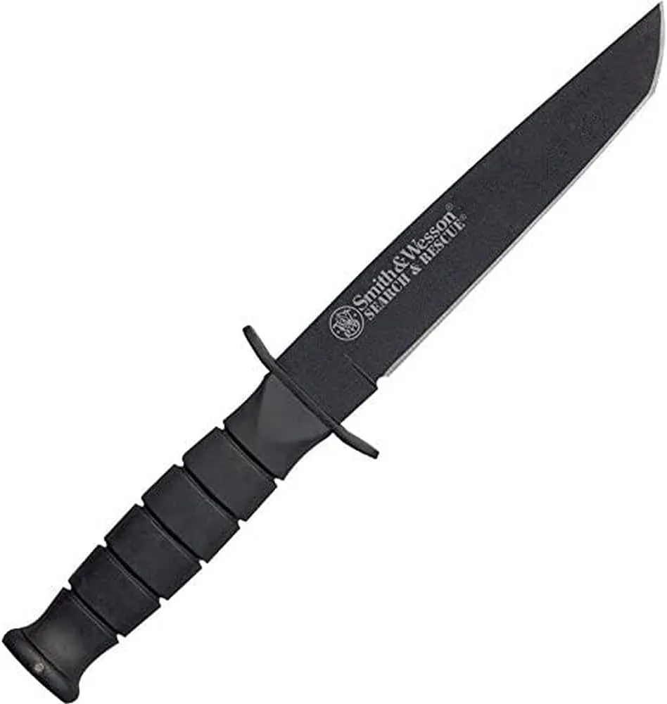 Smith & Wesson Search and Rescue CKSURT 10.5in S.S. Fixed Blade Knife with 6in Tanto Blade and Aluminum Handle for Outdoor, Tactical, Survival and EDC