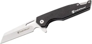 Smith & Wesson Sideburn 7.25in High Carbon S.S. Ultra Glide Folding Knife with 3in Wharncliffe Blade and G10 Handle for Outdoor, Tactical, Survival and EDC