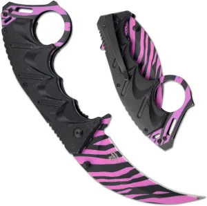 Snake Eye Tactical Everyday Carry Assist Style Folding Pocket Knife EDC (Pink)