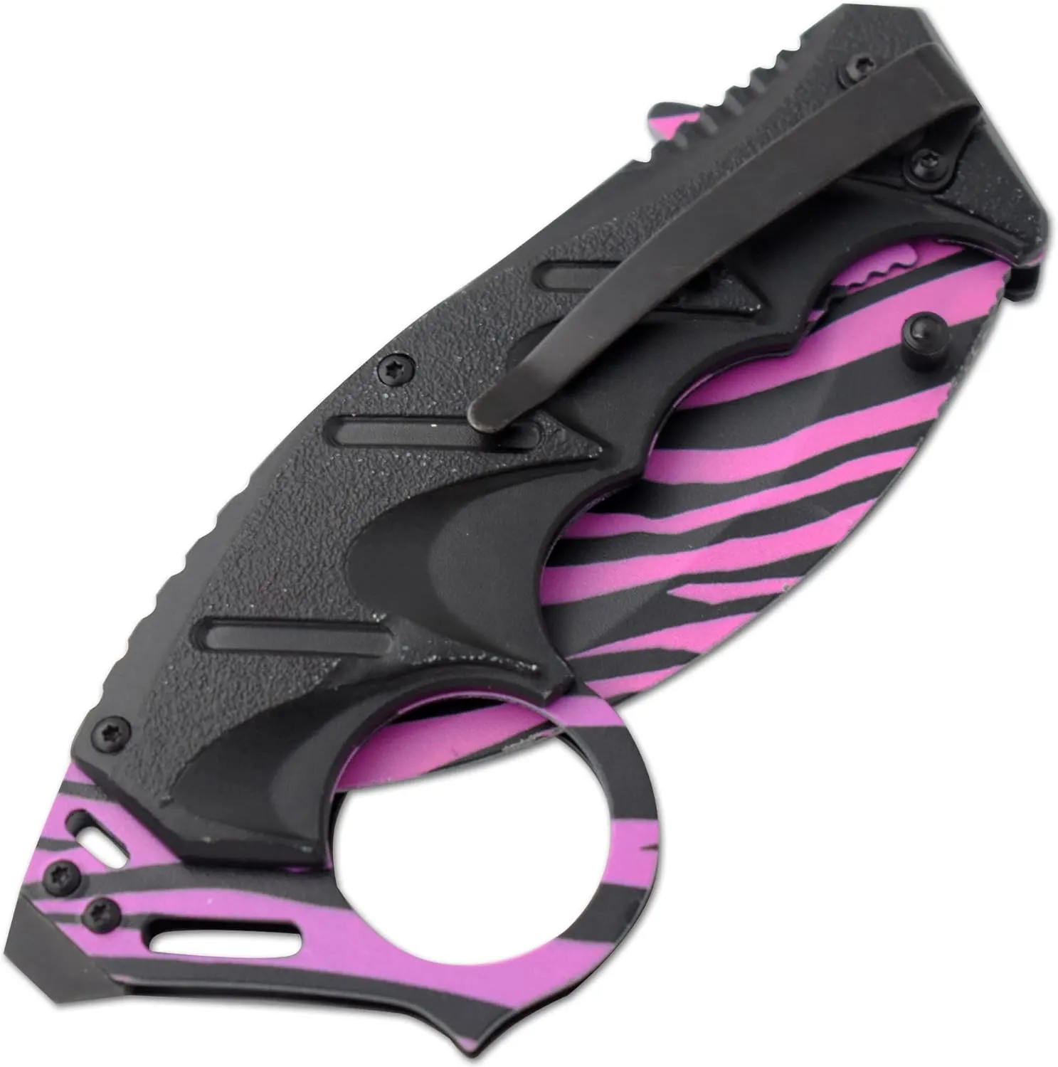 Snake Eye Tactical Everyday Carry Assist Style Folding Pocket Knife EDC (Pink)