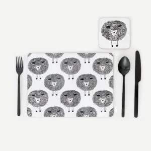 SNOOZY SHEEP CORK PLACEMAT SET 4