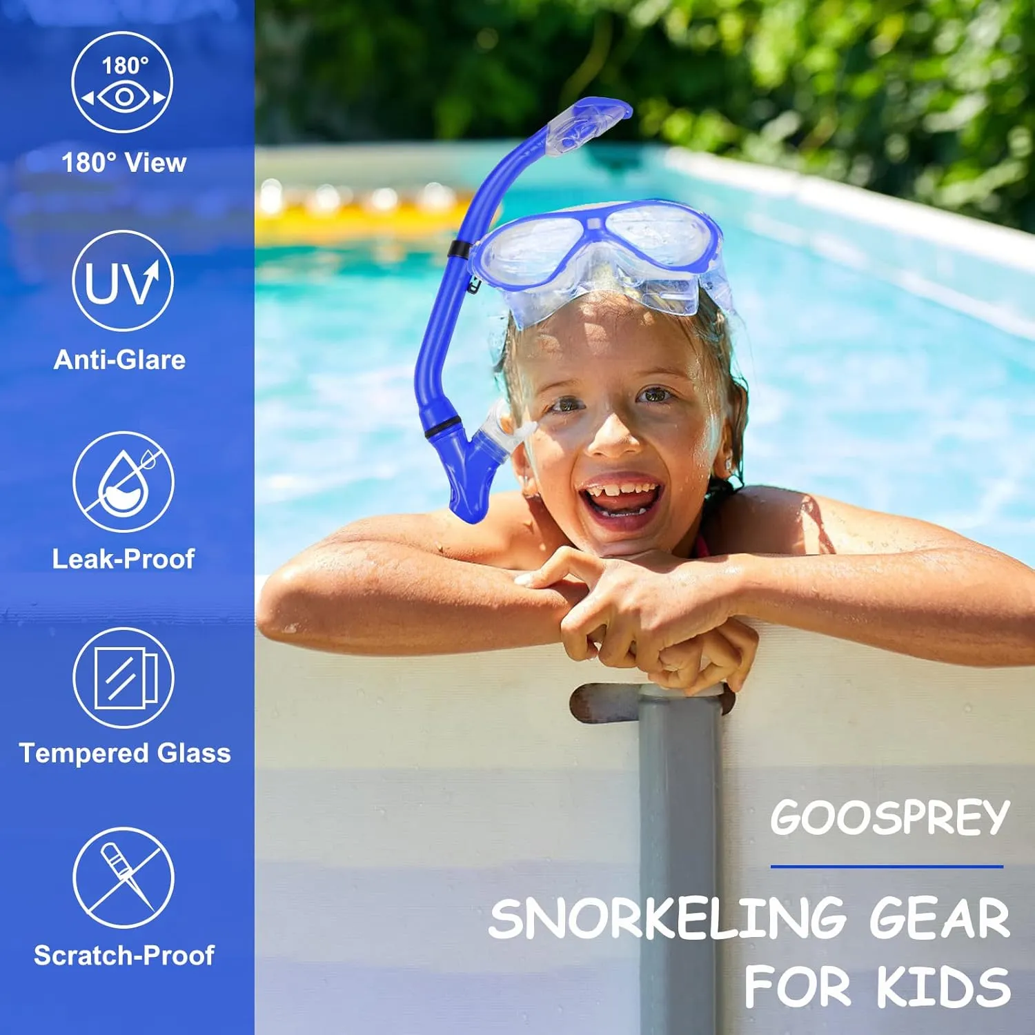 Snorkeling Gear for Kids with Panoramic Snorkling Mask Foldable Dry Snorkel Adjustable Fins Travel Bags,Suitable for 5-12 Years Old Kids Children Youth Boys Girls
