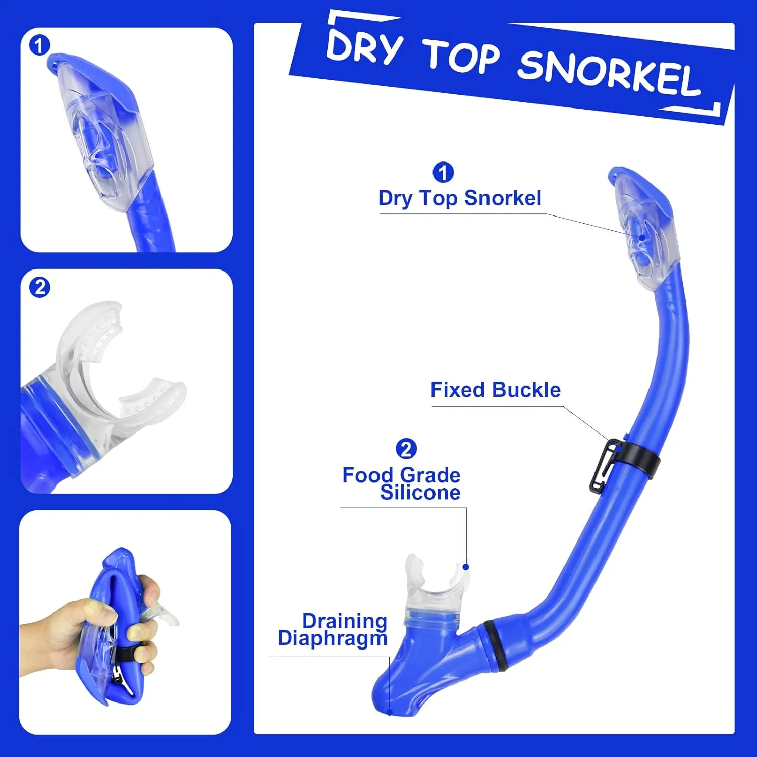 Snorkeling Gear for Kids with Panoramic Snorkling Mask Foldable Dry Snorkel Adjustable Fins Travel Bags,Suitable for 5-12 Years Old Kids Children Youth Boys Girls