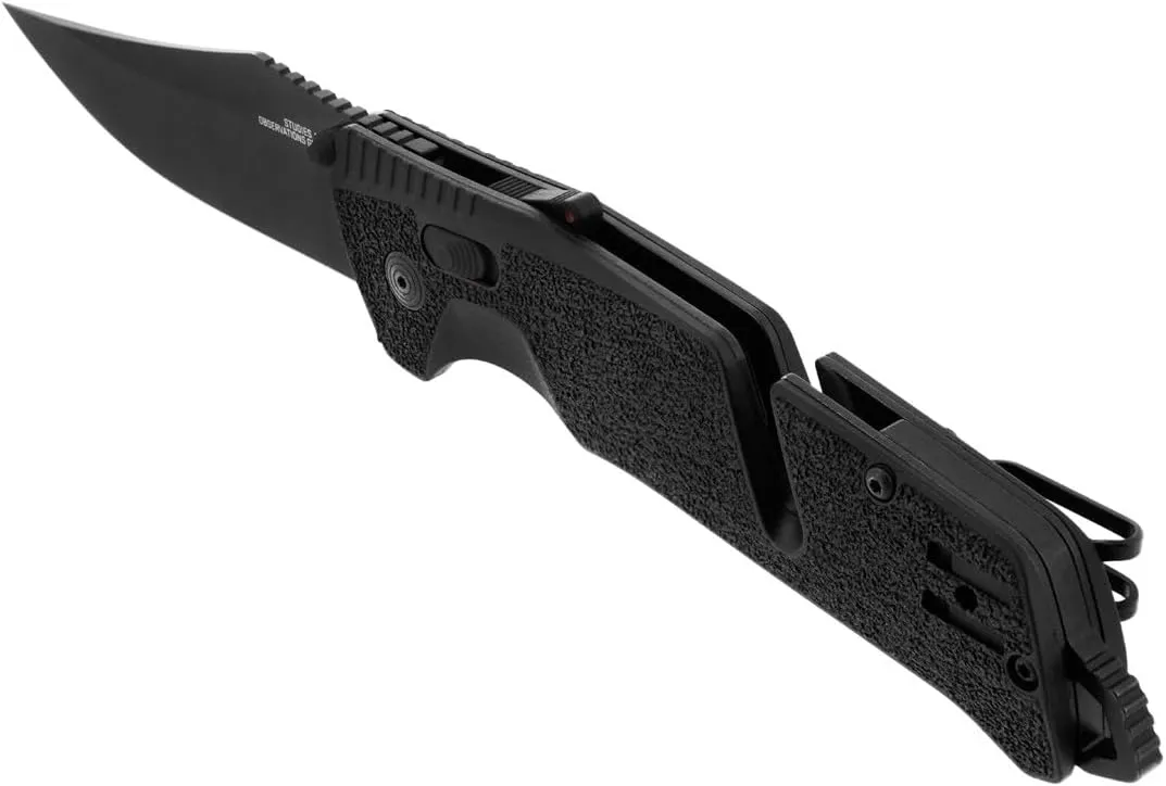 SOG Trident at Ambidextrous Professional Straight Folding Knives | Heat-Treated CRYO D2 3.75" Stainless Steel Blade