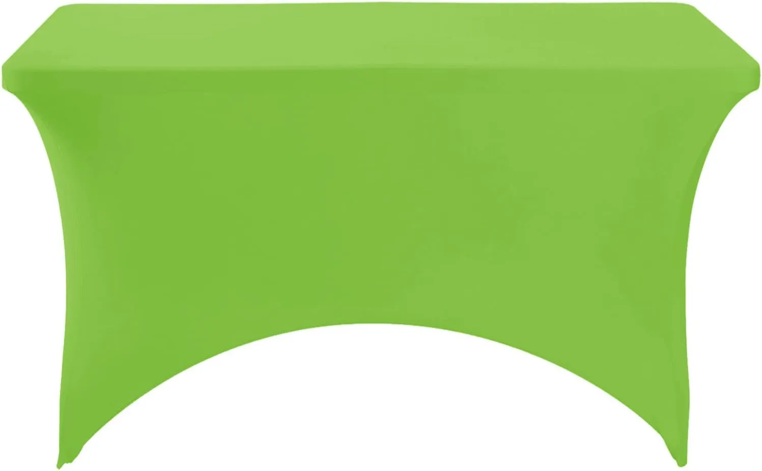 Spandex Table Cover for 4FT Table Universal Fitted Stretch Tablecloth for Party, Banquet, Wedding and Events-Apple Green