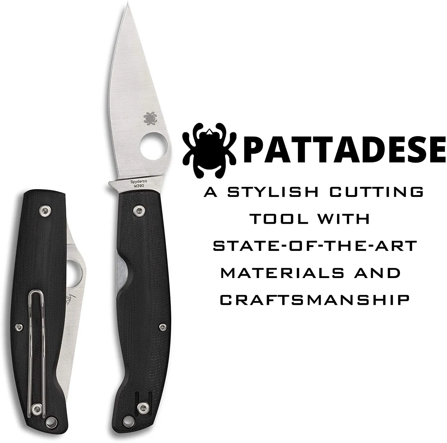 Spyderco Ethnic Series Pattadese 3.22" Plain Edge Folding Pocket Knife (C257GP)