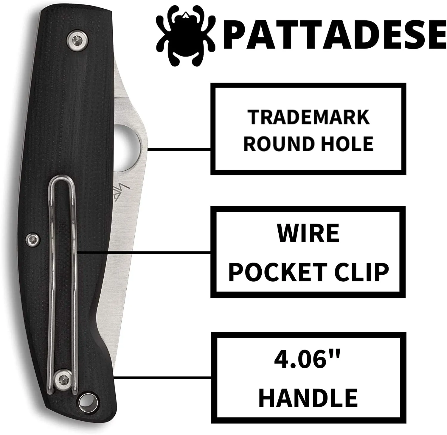 Spyderco Ethnic Series Pattadese 3.22" Plain Edge Folding Pocket Knife (C257GP)