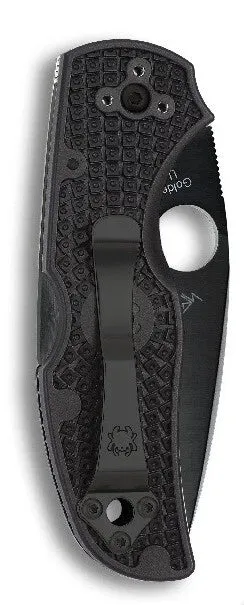 Spyderco Native 5 Lightweight Black Spyder Edge 2.95" Folding Pocket Knife (C41SBBK5)