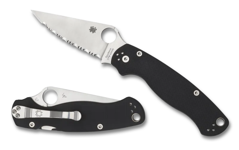 Spyderco Para 2 SpyderEdge Folding Knife with 3.42" CPM S30V Steel Blade and Durable G-10 Handle