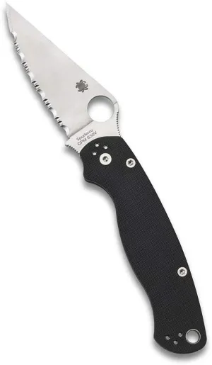 Spyderco Para 2 SpyderEdge Folding Knife with 3.42" CPM S30V Steel Blade and Durable G-10 Handle